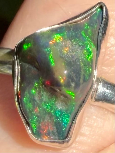 Chalama Black Opal Ring Size 6 - Morganna’s Treasures