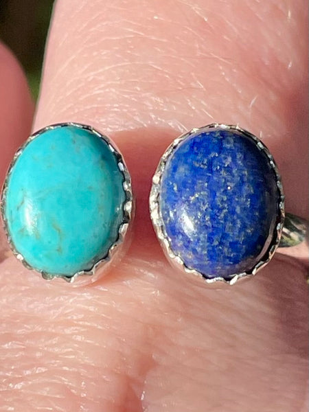 Blue Mohave Turquoise and Lapis Lazuli Ring Size 9 - Morganna’s Treasures