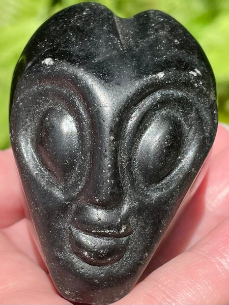 Black Obsidian Carved Alien Skulls - Morganna’s Treasures