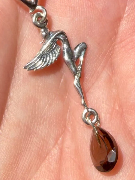 Smoky Quartz Fairy Pendant