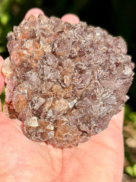 Beautiful Quartz with Hematite Inclusions Cluster