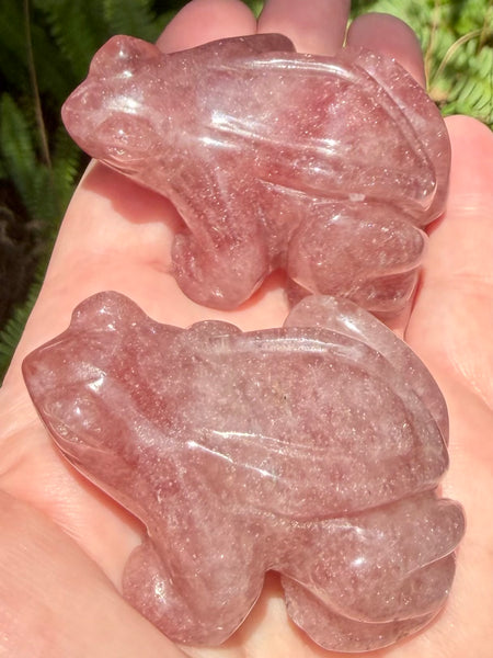 Strawberry Quartz Frogs - Morganna’s Treasures