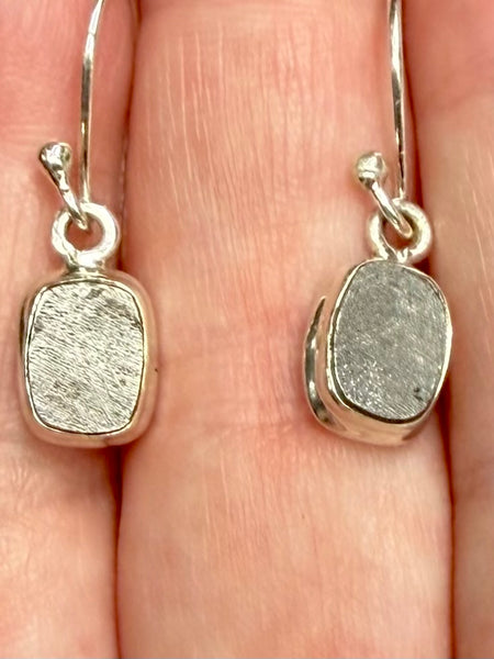 Stunning Muonionalusta Meteorite Earrings