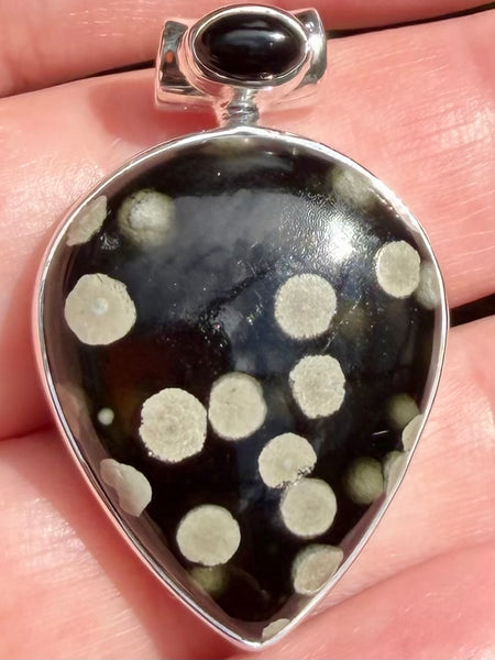 Galaxy Obsidian and Black Onyx Pendant - Morganna’s Treasures