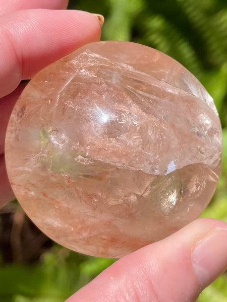 Beautiful Hematoid Quartz Round Palm Stones - Morganna’s Treasures