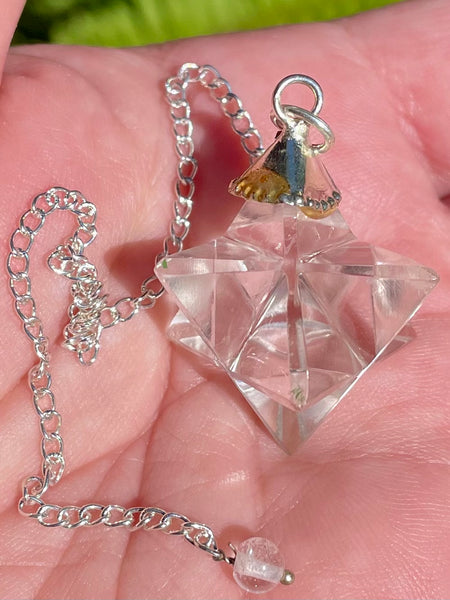 Clear Quartz Merkaba Pendulum - Morganna’s Treasures 