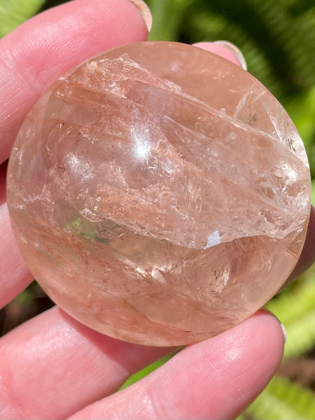 Beautiful Hematoid Quartz Round Palm Stones - Morganna’s Treasures