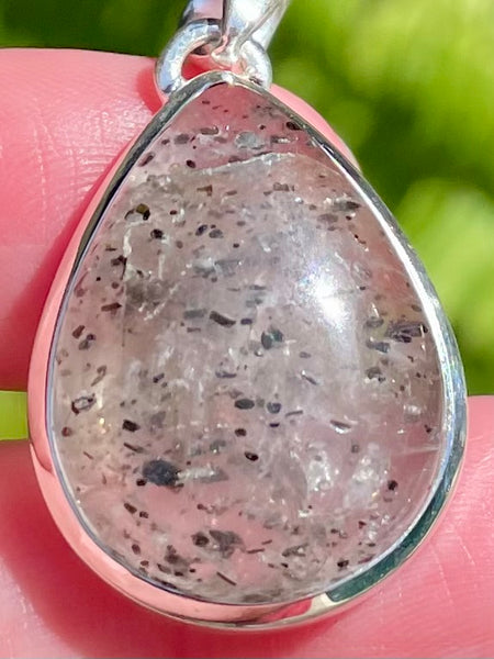 Hematite in Clear Quartz Pendant - Morganna’s Treasures 