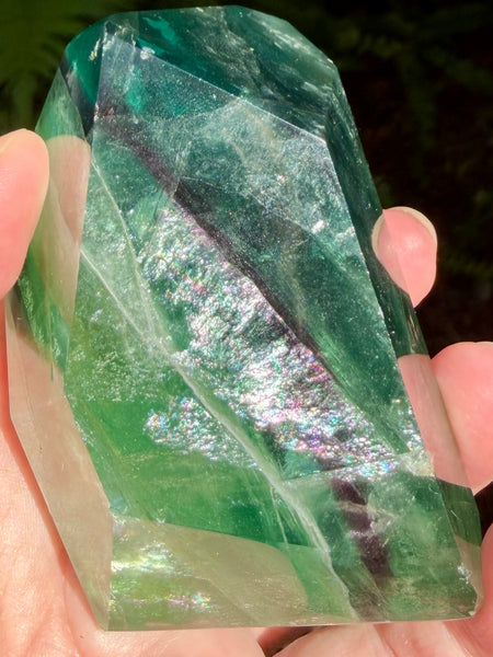 Gorgeous Fluorite Freeform with Rainbows - Morganna’s Treasures