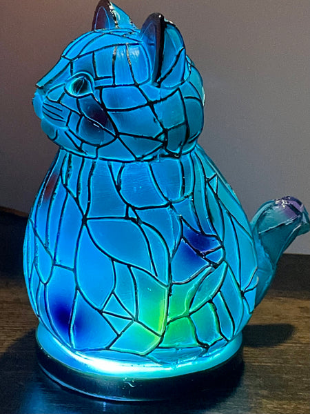 Resin LED Cat Lamp