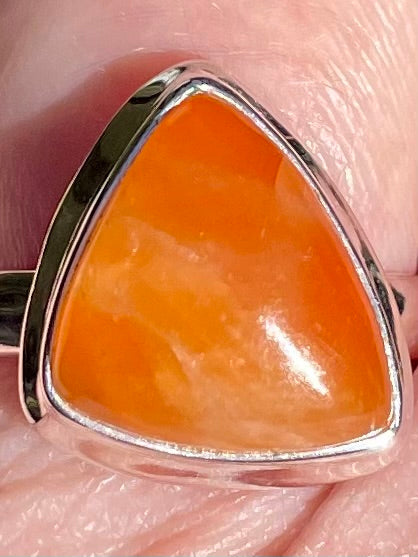 Orange Calcite Ring Size 8.5