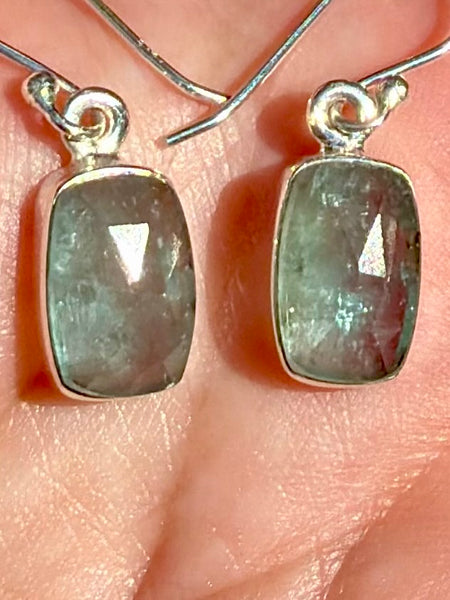 Faceted Aqua Kyanite Earrings