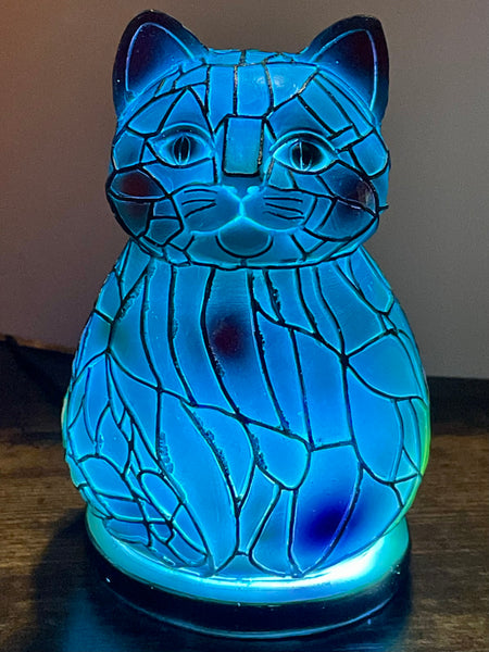 Resin LED Cat Lamp