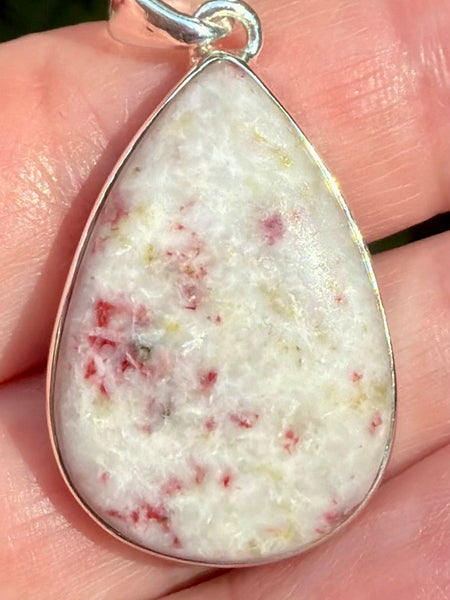 Cinnabar in Scapolite Pendant