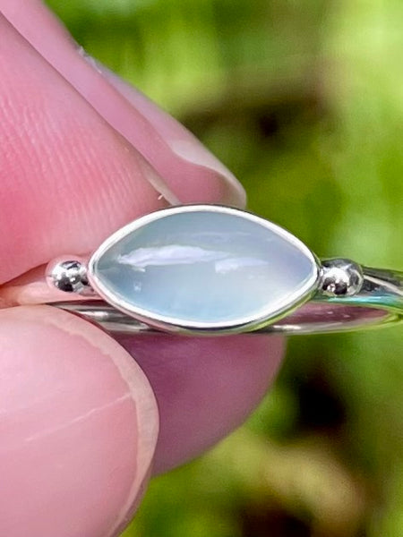 Aqua Chalcedony Ring Size 8