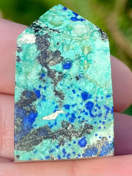 Small Azurite in Malachite Obelisk