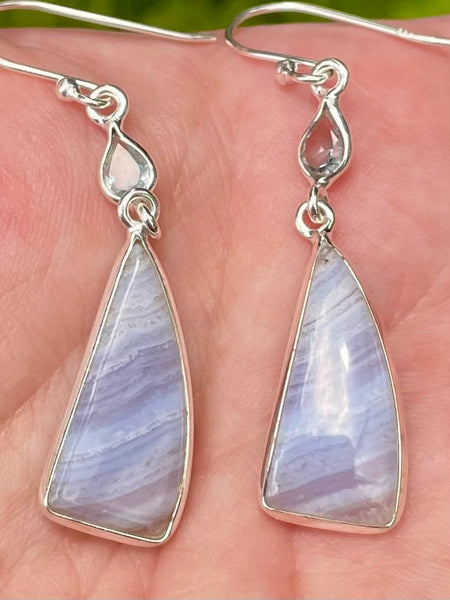 Blue Topaz and Blue Lace Agate Earrings - Morganna’s Treasures 