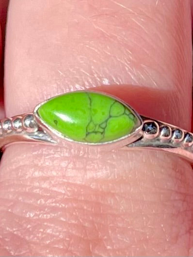 Green Mohave Turquoise Ring Size 9.5