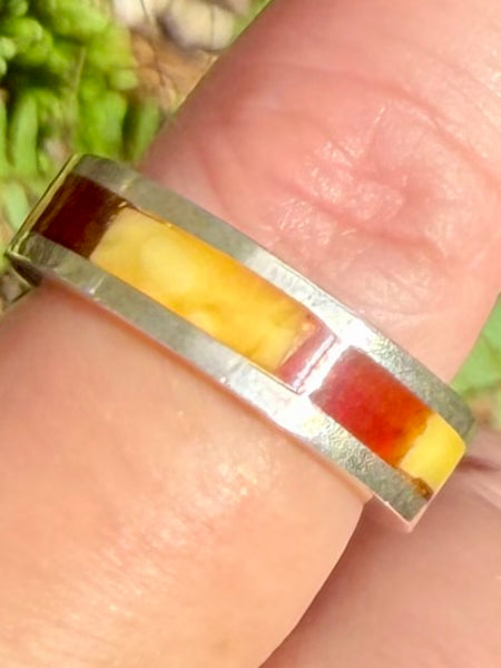Egg Yolk Baltic Amber Ring Size 5