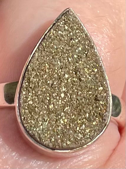 Pyrite Druzy Ring Size 8 - Morganna’s Treasures 