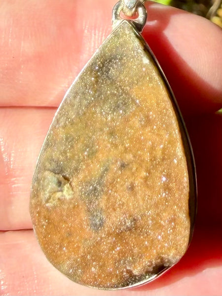 Chrome Chalcedony Druzy Pendant