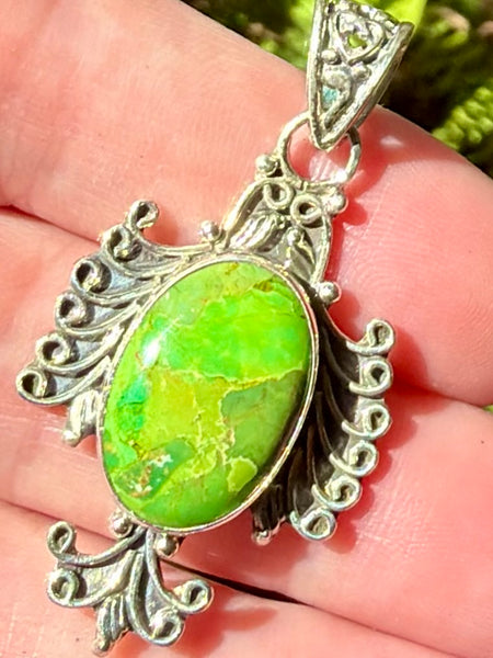 Green Mohave Turquoise Pendant