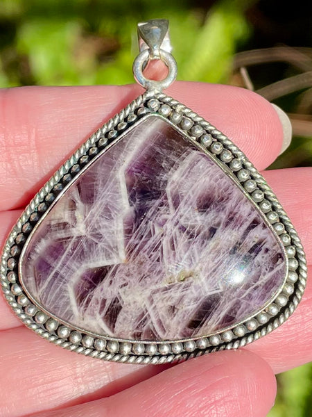 Large Chevron Amethyst Pendant - Morganna’s Treasures