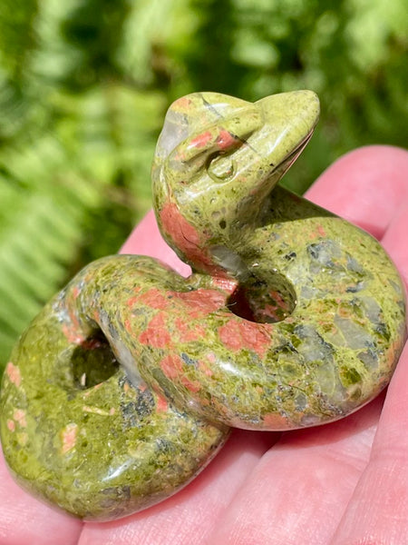 Unakite Carved Snake - Morganna’s Treasures 