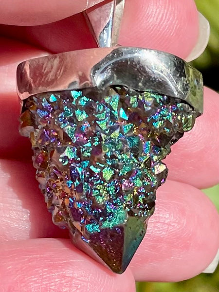 Titanium Aura Spirit Quartz Pendant - Morganna’s Treasures 