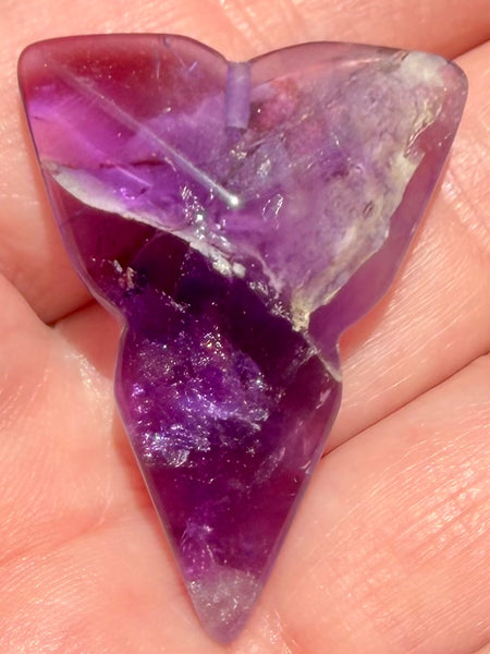 Purple Amethyst Carved Arrowhead