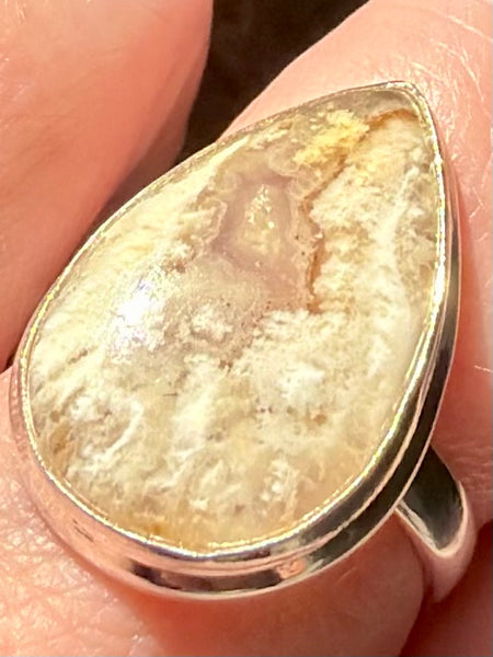 Graveyard Plume Agate Ring Size 9 - Morganna’s Treasures