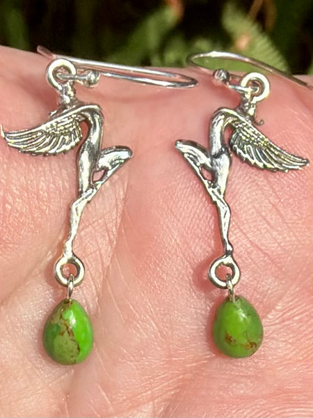 Green Mohave Turquoise Fairy Earrings - Morganna’s Treasures