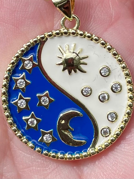 Celestial Yin/Yang Zircon Necklace - Morganna’s Treasures