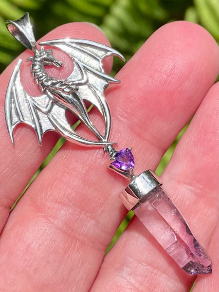 Rare Vera Cruz Amethyst and Amethyst Dragon Pendant - Morganna’s Treasures 