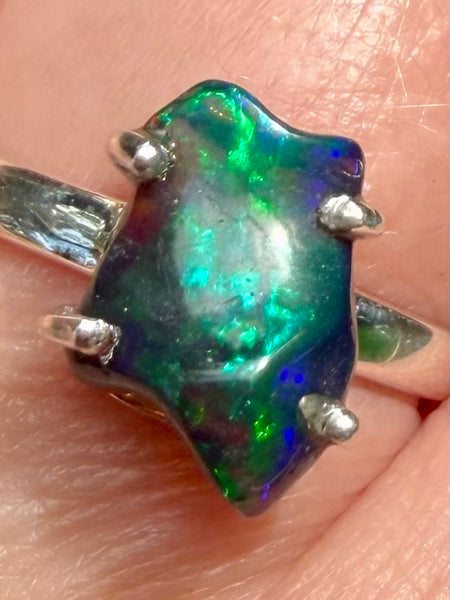 Chalama Black Opal Ring Size 8.5 - Morganna’s Treasures