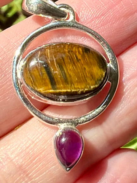 Tigers Eye and Amethyst Pendant - Morganna’s Treasures