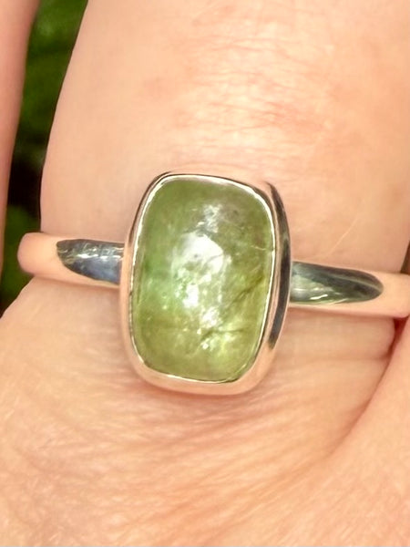 Green Kyanite Ring Size 9