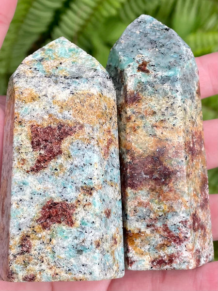 Small Amazonite and Garnet Tower - Morganna’s Treasures 