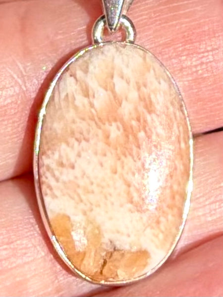 Orange Scolecite Pendant
