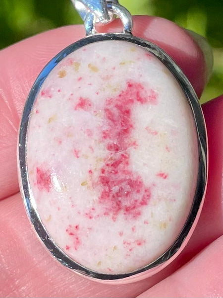 Cinnabar in Scapolite Pendant