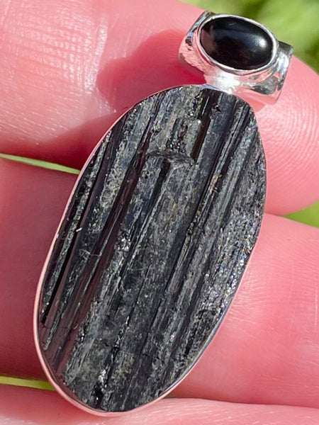 Black Tourmaline and Black Onyx Pendant - Morganna’s Treasures 