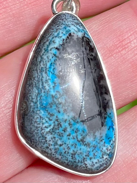 Blue Dendritic Opal Pendant - Morganna’s Treasures