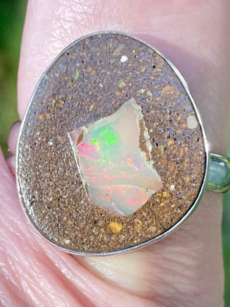 Stunning Boulder Opal Ring Size 9 - Morganna’s Treasures