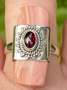 Australian Pink Opal and Garnet Ring Size 8.5 - Morganna’s Treasures 