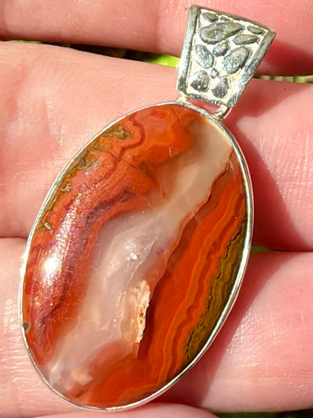 Stunning Red Seam Agate Pendant