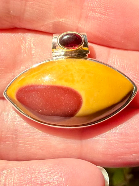 Mookaite Jasper and Garnet Pendant - Morganna’s Treasures