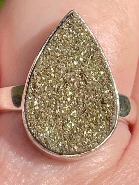 Pyrite Druzy Ring Size 8 - Morganna’s Treasures 