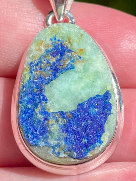 Rare Dioptase in Azurite Pendant - Morganna’s Treasures