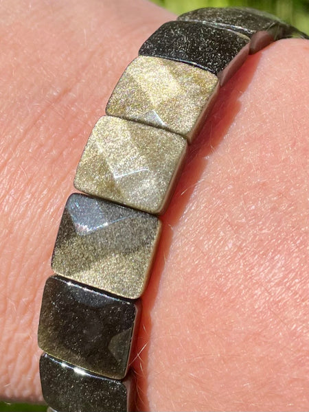 Faceted Gold Sheen Obsidian Bracelet - Morganna’s Treasures