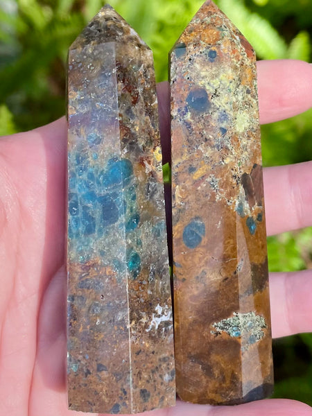 Rare Yellow Jasper and Blue Apatite Healing Wand - Medium - Morganna’s Treasures